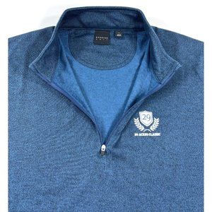 Dunning Golf 1/4 Zip Sweater Mens Large Blue Lightweight Pullover Athleisure